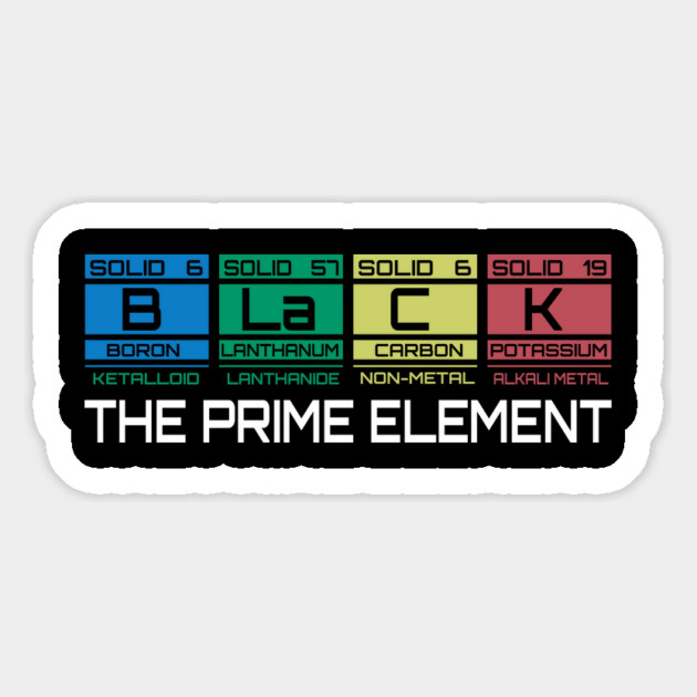 Black The Prime Element Magnet by UrbanLifeApparel