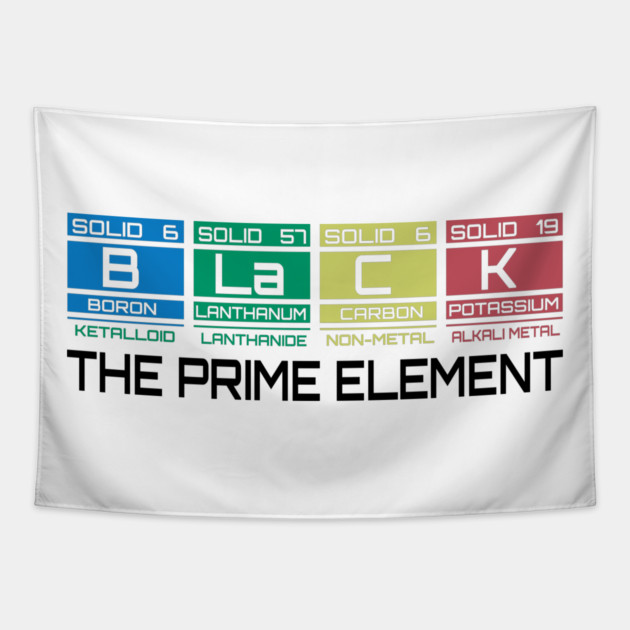 Black The Prime Element Tapestry by UrbanLifeApparel