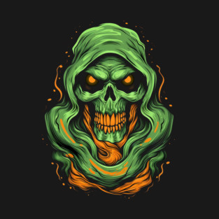 Spooky Smokey Halloween Reaper T-Shirt