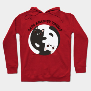 Funny Cats Anti-Trump - Cats Against Trump Hoodie