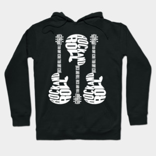 Rock and Roll Guitars - Rock Music Lovers Hoodie
