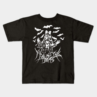 Praise The Bats Goth Punk Girl Kids T-Shirt