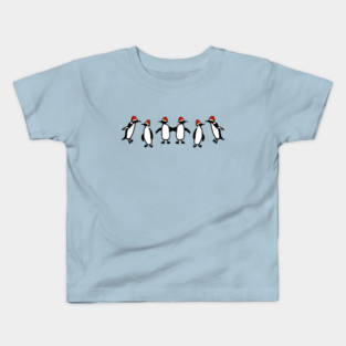 Classic Christmas Party Penguin Kids T-Shirt