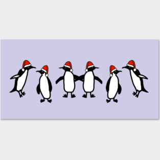 Classic Christmas Party Penguin Posters and Art