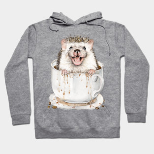 hedgehog in coffee Hoodie