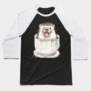 hedgehog in coffee Baseball T-Shirt