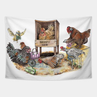 Life as a hen Tapestry