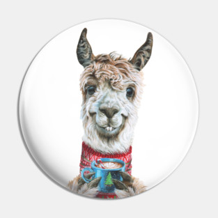 Christmas Llama Pin