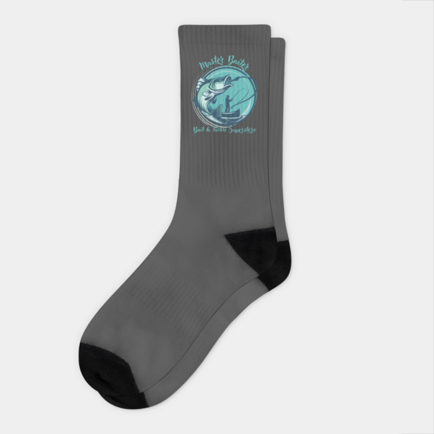 Master Baiter: Bait & Tackle Superstore Socks by WarFX Designs