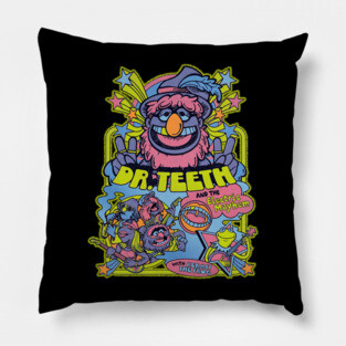 muppets dr teeth and the electric mayhem with kermit Pillow