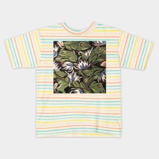 Water Lily Frogs Kids T-Shirt