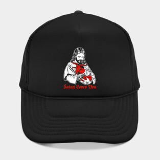 Satan Loves You and Jesus Know it Baphomet Hat