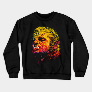 Werewolf Lycanthropy Vintage Monster Horror Movie Fan Crewneck Sweatshirt