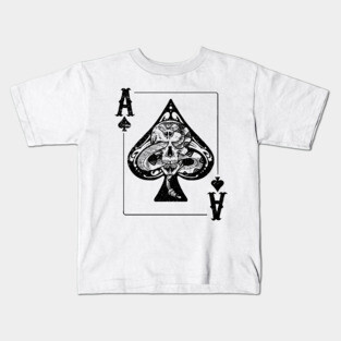 Skull and Snake Ace of Spades Poker fan gift Kids T-Shirt