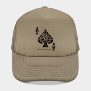 Skull and Snake Ace of Spades Poker fan gift Hat