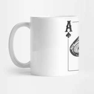 Skull and Snake Ace of Spades Poker fan gift Mug