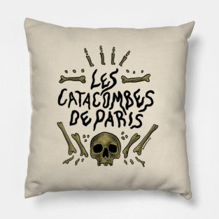 Les Catacombes De Paris Pillow