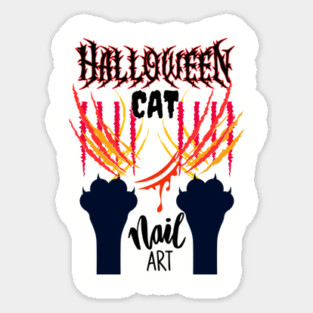 Halloween Cat Nail Art Sticker