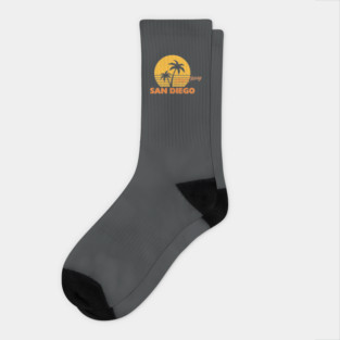 Stay Classy San Diego - vintage sunset design Socks