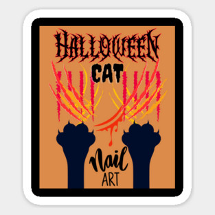 Halloween Cat Nail Art Sticker