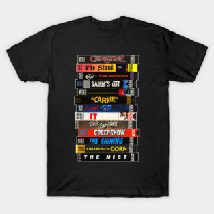 Stephen King VHS Movies Stack T-Shirt