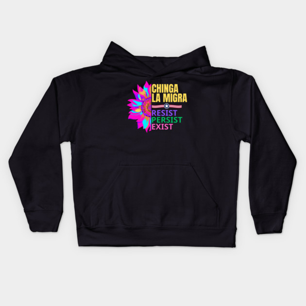 chinga-la-migra Kids Hoodie by BlackMeme94