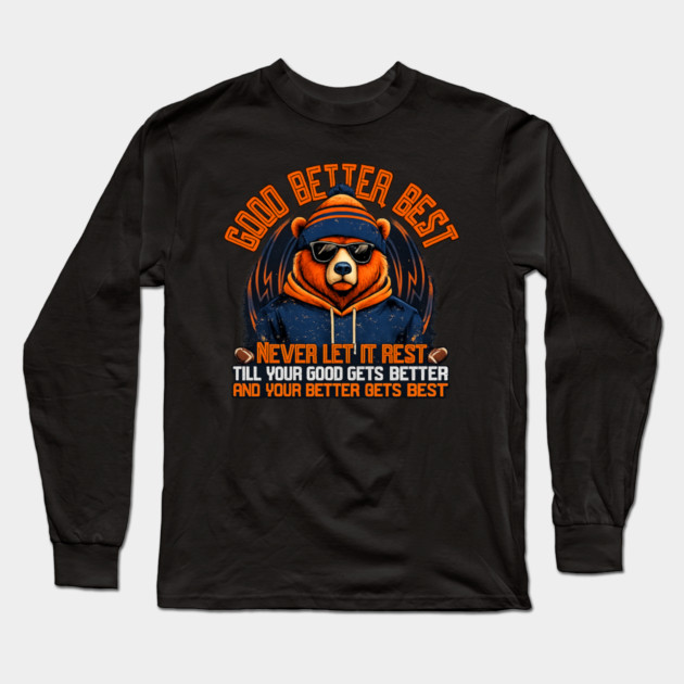 Bears-Football Long Sleeve T-Shirt by BlackMeme94
