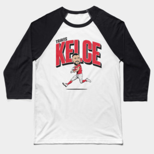 Travis Kelce Caricature Baseball T-Shirt