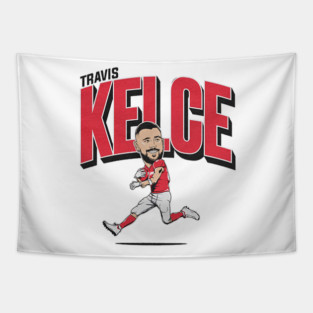 Travis Kelce Caricature Tapestry