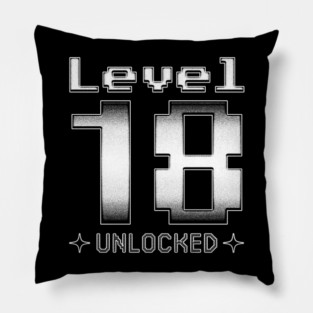 Level 18 Unlocked Pillow