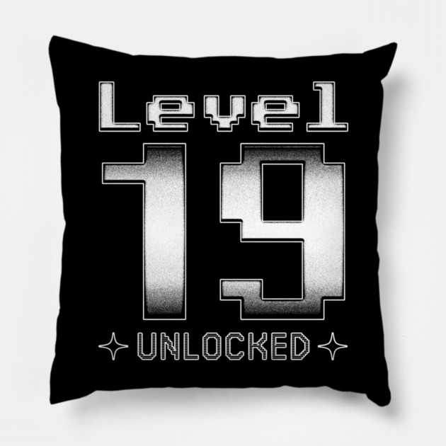 Level 19 Unlocked Pillow by  magiccatto