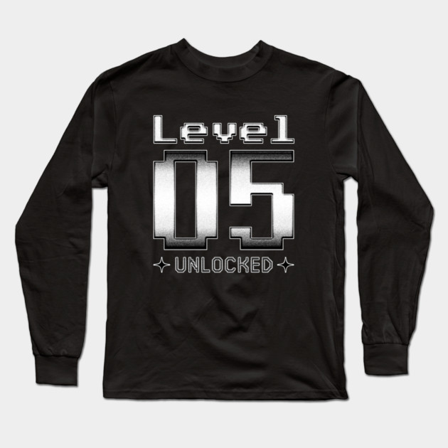 Level 05 Unlocked Long Sleeve T-Shirt by  magiccatto