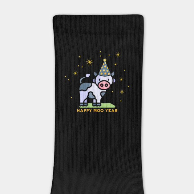 Happy Moo Year Party Cow by HolidayBug