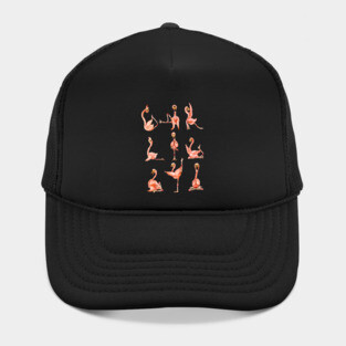Flamingo Yoga Watercolor Hat