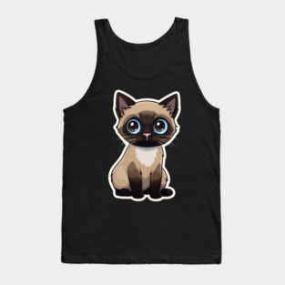 Cute Siamese Cat Lover Funny Siamese Cat Tank Top