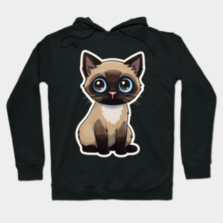 Cute Siamese Cat Lover Funny Siamese Cat Hoodie