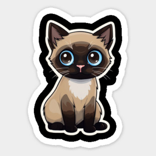 Cute Siamese Cat Lover Funny Siamese Cat Magnet