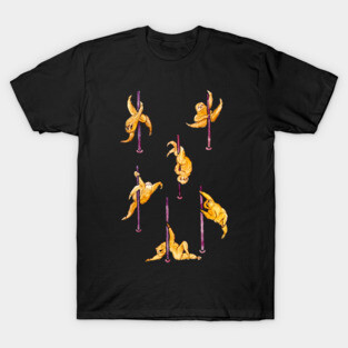 Sloth Pole Dancing Watercolor T-Shirt