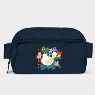 A Cheerful Chicken In A Sunny Garden Bag