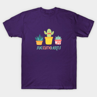 Cute Little Kawaii Succulents - Succutelents T-Shirt