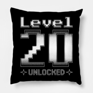 Level 20 Unlocked Pillow