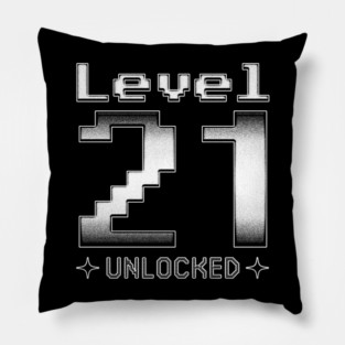 Level 21 Unlocked Pillow