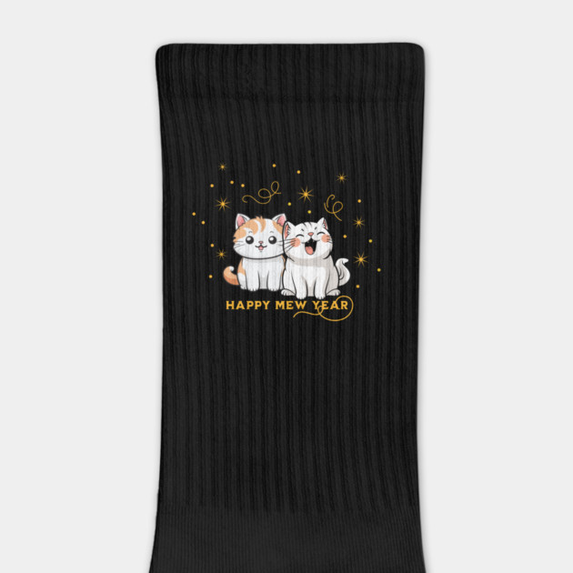 Happy Mew Year Party Cat Pun by HolidayBug