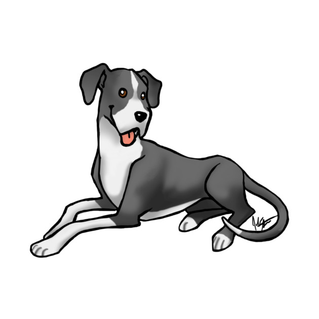 Dog - Great Dane - Mantle Natural Ears by Jen's Dogs Custom Gifts and Designs