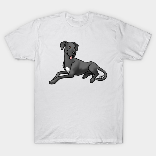 Dog - Great Dane - Black Natural Ears T-Shirt by Jen's Dogs Custom Gifts and Designs