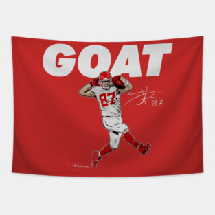 Travis Kelce Goat Tapestry