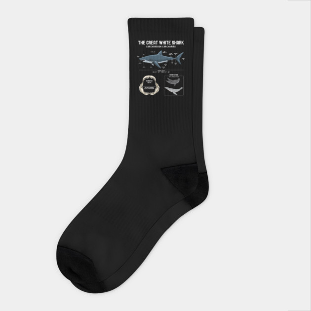 The Great White Shark Socks by GoshWow®