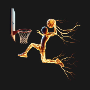 [No Background] Basketball player Slam Dunk - Digital Art T-Shirt