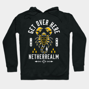 Get Over Here - Scorpion Tattoo - Vintage Distressed Hoodie