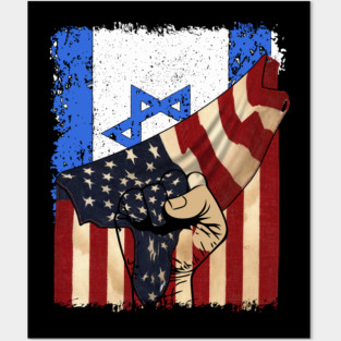 American Israeli Flag Supporters I stand with Israel Posters and Art
